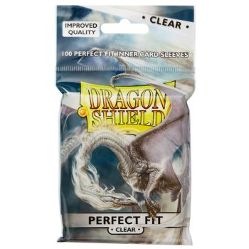 photo Dragon Shield - 100 Protège cartes - Sleeves - Perfect Fit - Standard Transparent