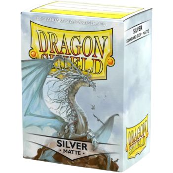 Dragon Shield - 100 Protège cartes - Sleeves - Standard Matte - Argent
