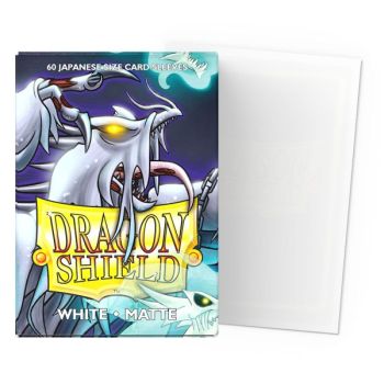 photo Dragon Shield - 60 Protège cartes - Sleeves - Mini : Blanc Matte