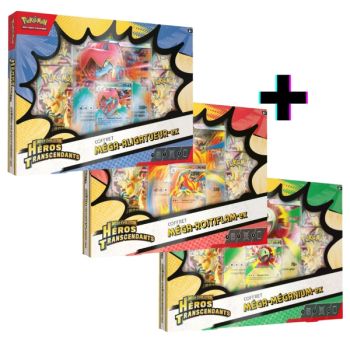 Lot de 3 Coffrets - Méga-Évolution-Ex - Héros Transcendants - FR - Pokémon [ME2.5]
