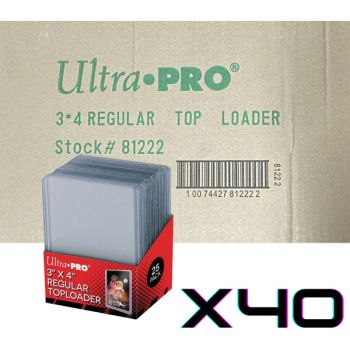 Lot de 40 packs de 25 Toploaders - Ultra Pro - Regular 35 pt Transparent