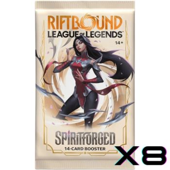 Lot de 8 Boosters Set 2 Armes Spirituelles - 8 Paquets de 14 Cartes - FR - Riftbound : LoL TCG