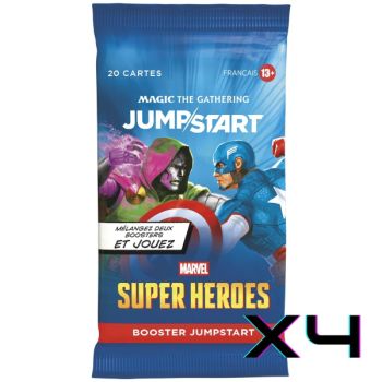 Marvel Super Heroes - FR - Lot de 4 Boosters Jumpstart - Magic: The Gathering - MSH