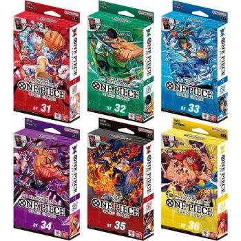 One Piece CG - Lot de 6 Decks pour Débutant ST-31 à ST-36 - EN