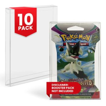 Pack de 10 - Protection en PET pour Booster cartonné Pokémon - Evoretro