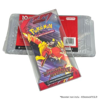 Pack de 10 - Protection en PET pour Booster cartonné Pokémon - Evoretro