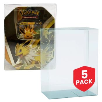 Pack de 5 - Protection en PET pour Pokebox Tin Pokémon - Evoretro