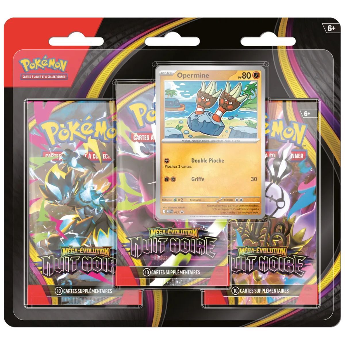 Item Tripack [ME05] - 3 Boosters Nuit Noire - Pokémon - FR - Méga-Évolution [ME5]